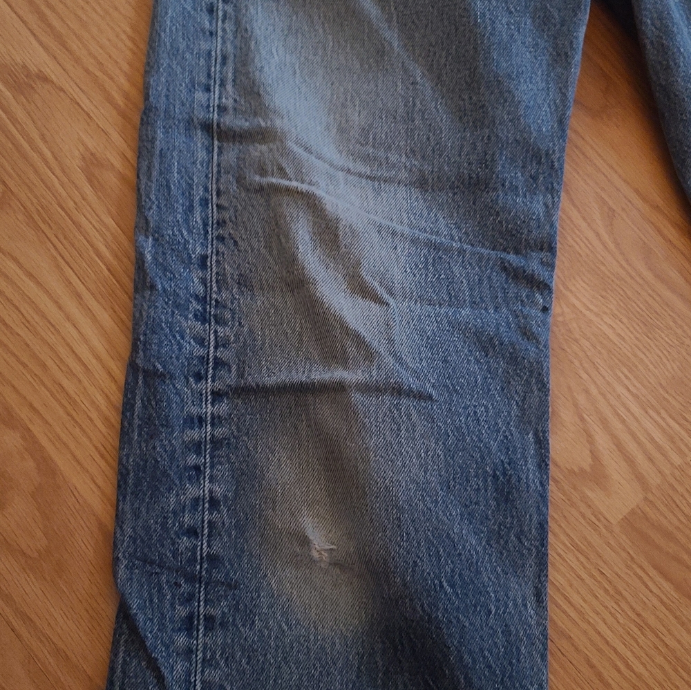 Levis 501 button fly de-stress jeans - Picture 7 of 11